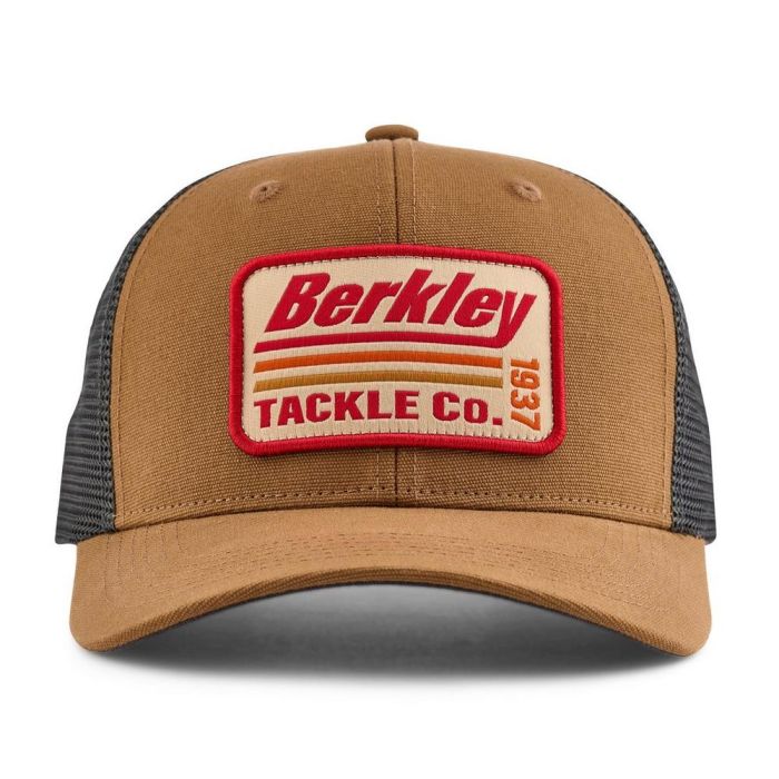 Sapca Berkley Striper Trucker Cap, Brown Charcoal 2