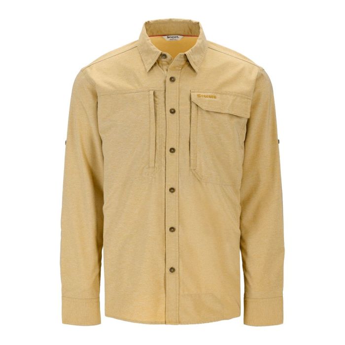 Camasa Simms Guide BugStopper Shirt, Bistre Heather