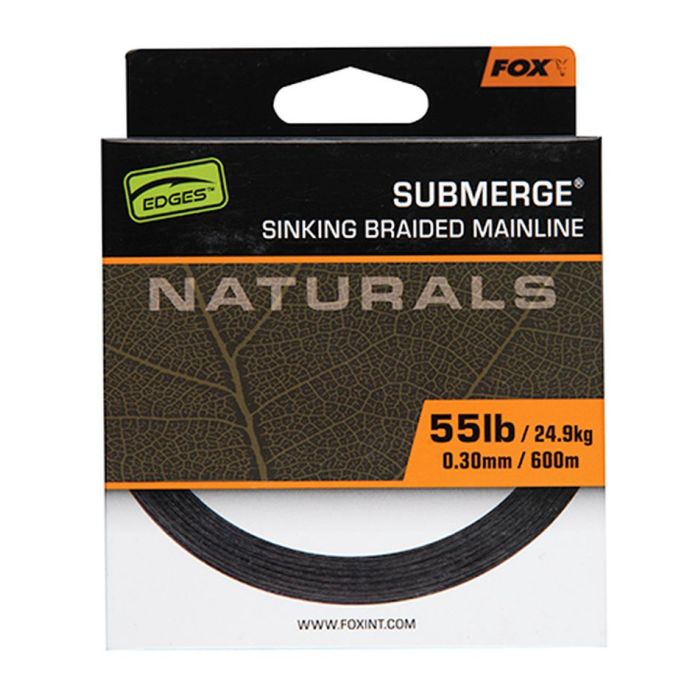 Fir Fox Submerge Naturals Sinking Braid Mainline, Naturals Green, 600m