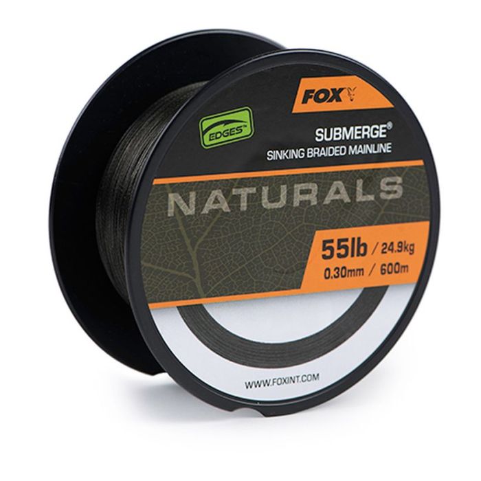 Fir Fox Submerge Naturals Sinking Braid Mainline, Naturals Green, 600m 2