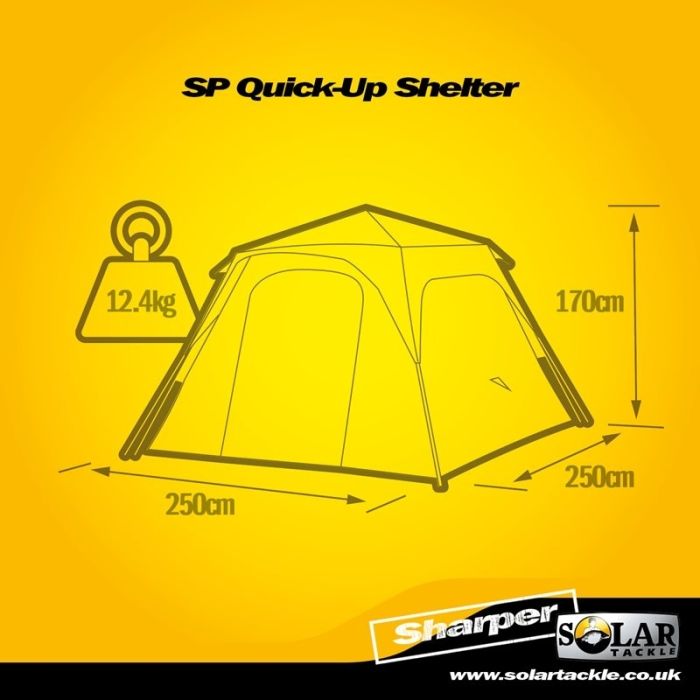 Cort Solar SP Quick-Up Shelter Green MKII (cu groundsheet), 2.50x2.50x1.70m 5
