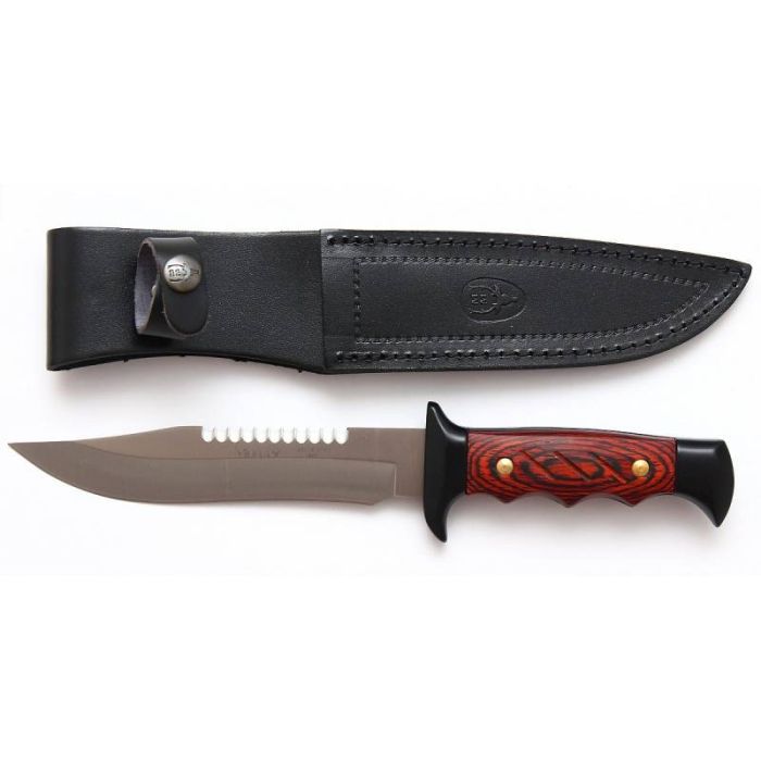 Cutit de Vanatoare Muela 5161-M, MoVa Steel, Zamak and Red Coral Pakkawood + Teaca Piele 2