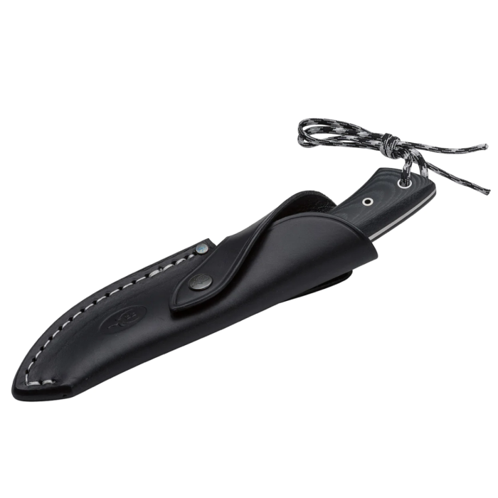Cutit de Vanatoare Muela GAVILAN-M, Cryo-T MoVa Steel, Black Canvas Micarta + Teaca Piele 2