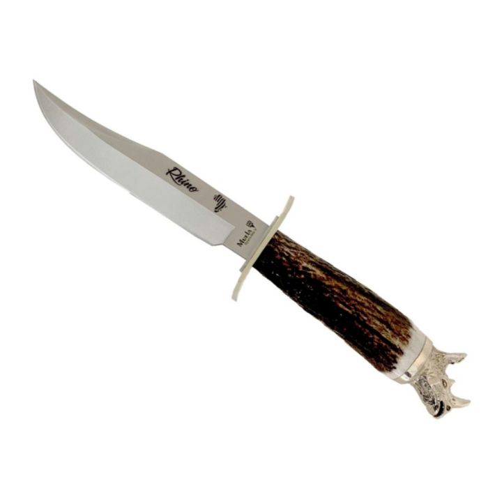 Cutit de Vanatoare Muela RHINO-16BF, MoVa Steel, Stag Deer Horn + Teaca Piele + Cutie Lemn