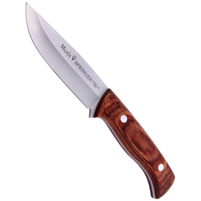 Cutit Muela SPRINGER-11R, Nitro-42 Steel, Red Coral Pakkawood + Teaca Piele 2