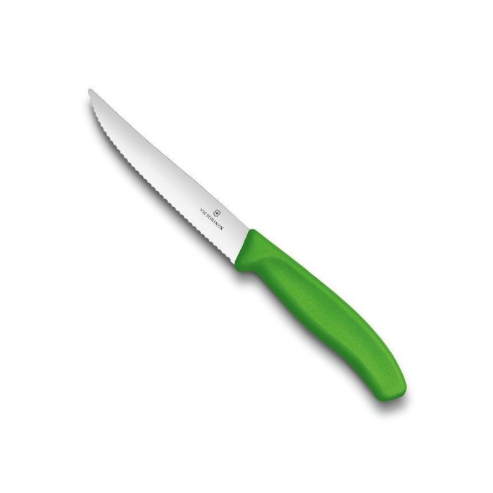 Нож за пържоли Victorinox Swiss Classic Gourmet, назъбено острие 12cm, Verde