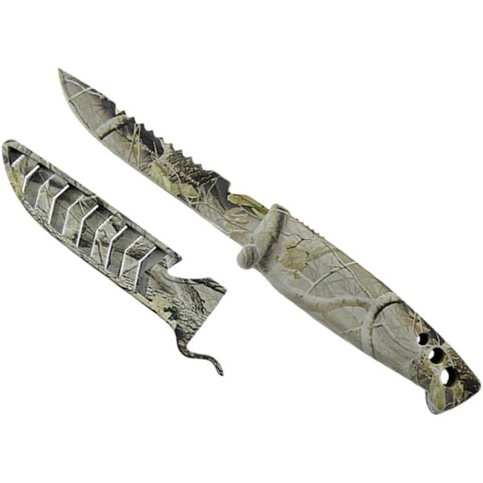 Cutit Pescar Jaxon + Teaca, Camuflaj Kaki, 20cm