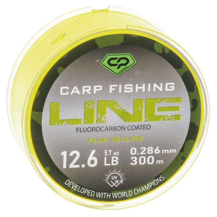 Fir Monofilament Carp Pro Fluorocarbon Coated, Fluo Yellow, 300m