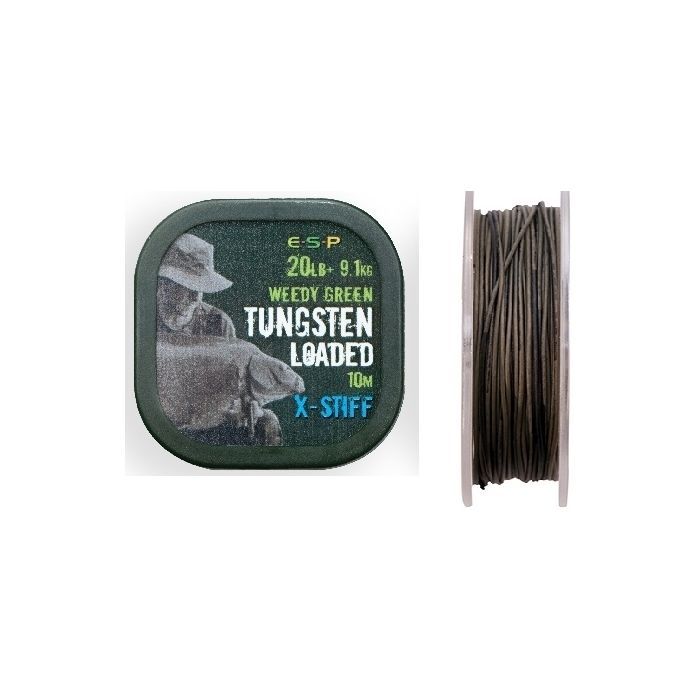 Fir Textil cu Camasa ESP Tungsten Loaded X-Stiff, 20lbs, 9.1kg, Weedy Green, 10m