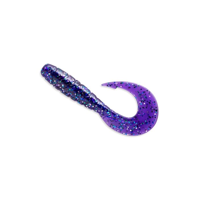 Grub FishUp Mighty Grub 4.5", 060 - Dark Violet/Peacock & Silver, 13.5cm, 4buc/plic