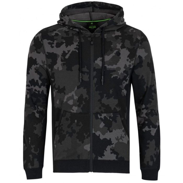 Hanorac Korda Zip Hoodie, Black Kamo