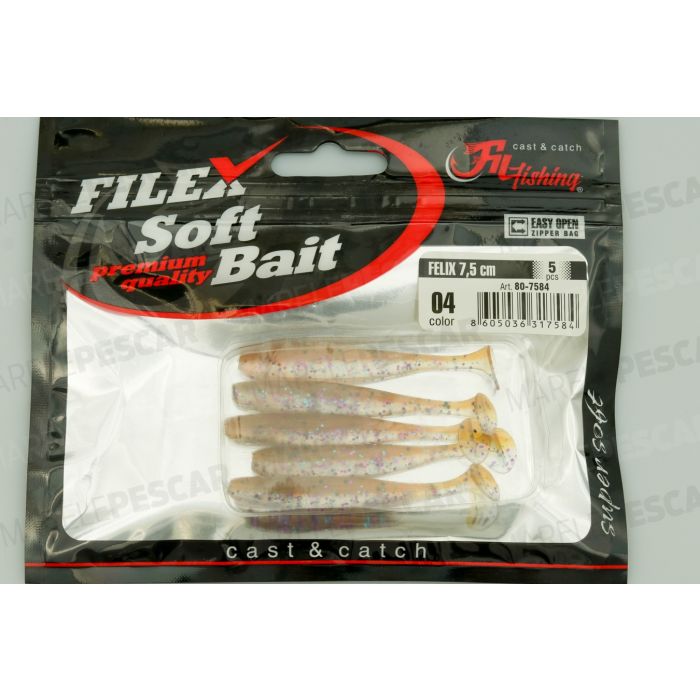 Shad FilFishing Filex Felix, Culoare 04, 7.5cm, 5bucplic 2