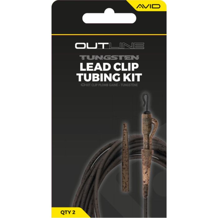 Kit Montura Plumb Pierdut Avid Carp Outline Lead Clip Tungsten Tubing Kit, 3buc/set