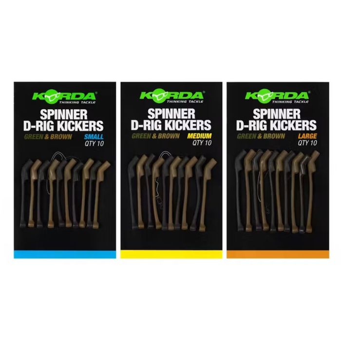 Line Aligner Korda Spinner D Rig Kickers, Green/Brown, 10buc/plic