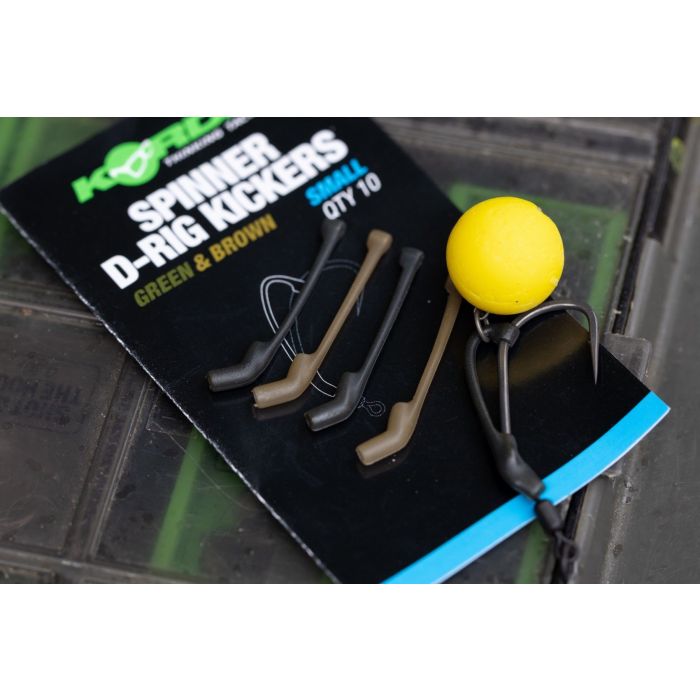Line Aligner Korda Spinner D Rig Kickers, Green/Brown, 10buc/plic 3