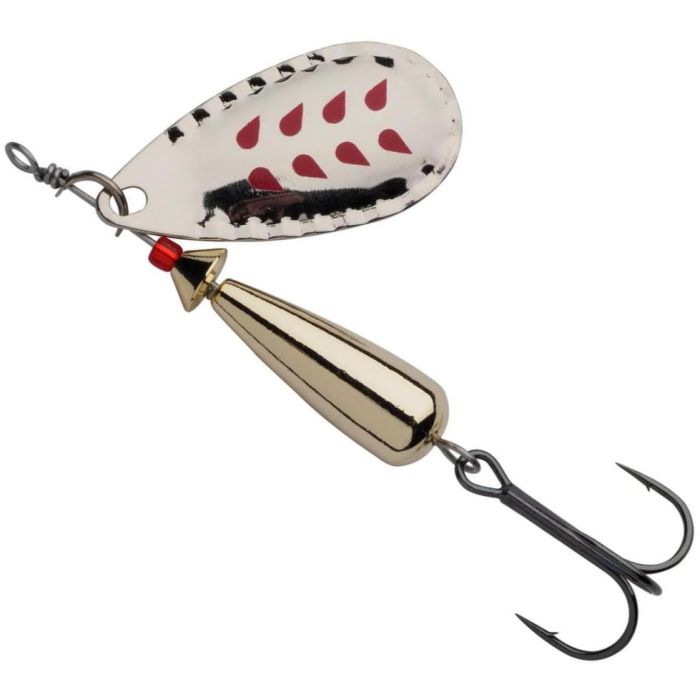 Lingurita Rotativa Abu Garcia Droppen LF, Culoare SilverRed Marks, 4g