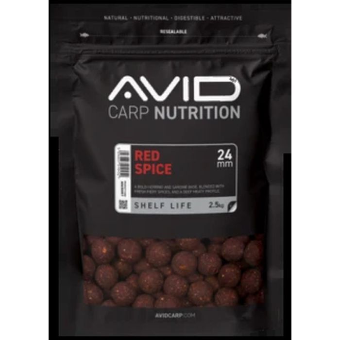 Бойлове Avid Carp Red Spice Бойли, 2.5kg 2