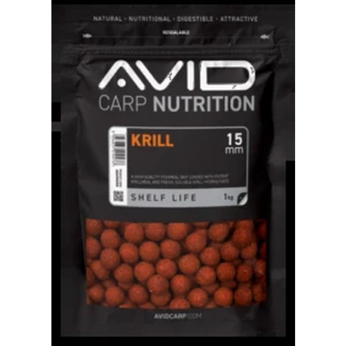 Boilies Avid Carp Nutrition Krill Boilies, 1kg