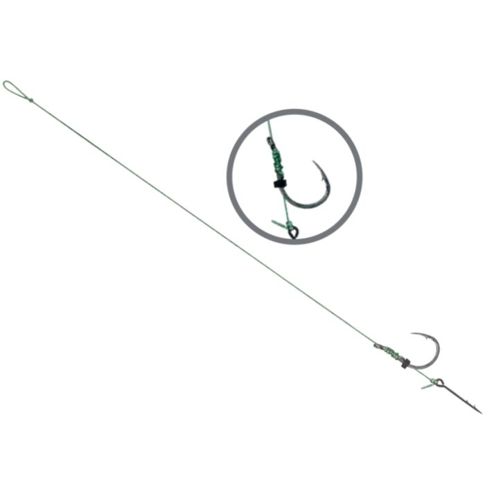Carlige Legate Carp Zoom Power Feeder KO.5, 10cm Fir Textil 0.18mm, 5buc/plic