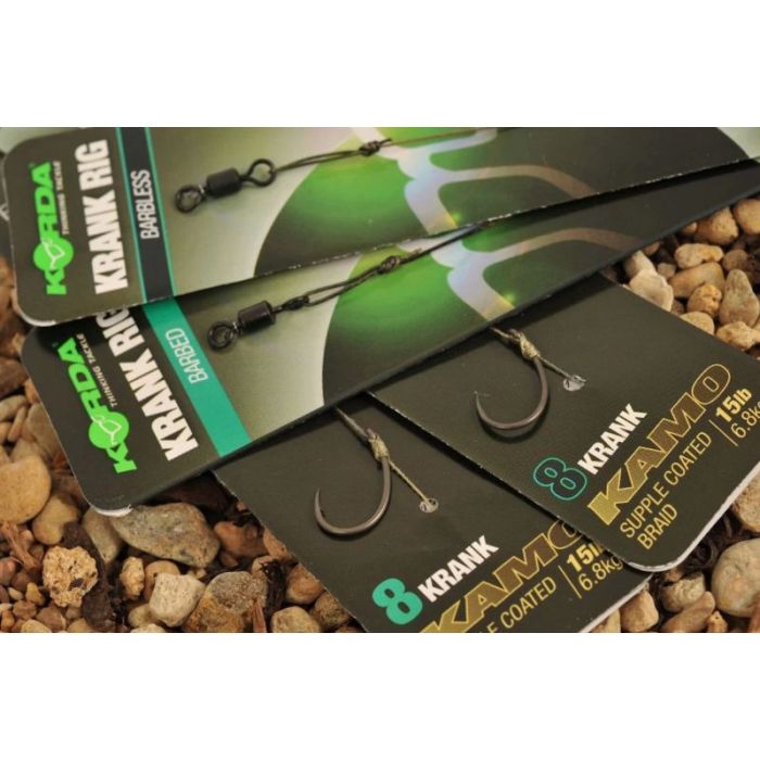 Montura Korda Krank Ready Rig Barbless + Free Extenda Stops, 1buc/blister