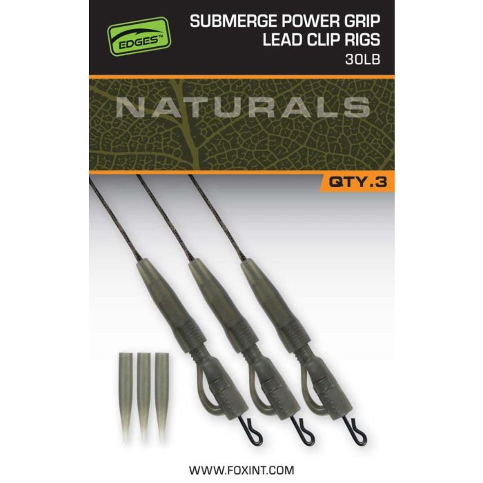 Montura Plumb Pierdut Fox Naturals Submerge Power Grip Lead Clip, 3bucplic