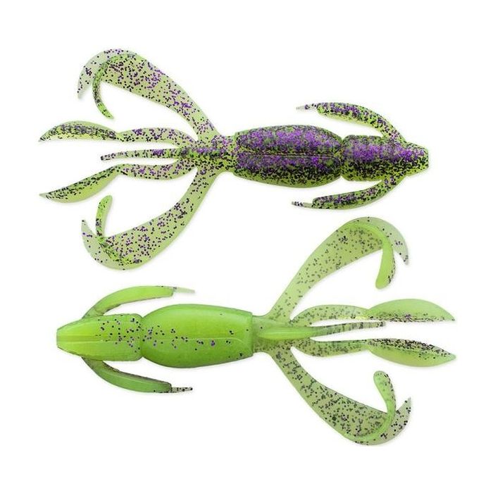 Рак Keitech Crazy Flapper, Цвят Purple Chartreuse (BA-Edition), 9.1cm, 7бр./плик