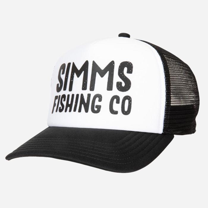 Sapca Simms Small Fit Throwback Trucker Simms Co. BlackWhite