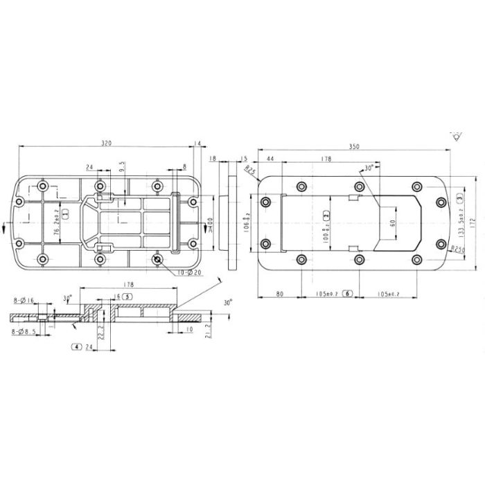 Suport Montaj Motor MotorGuide Xi Series Quick Release Bracket Diagrama Prindere 6