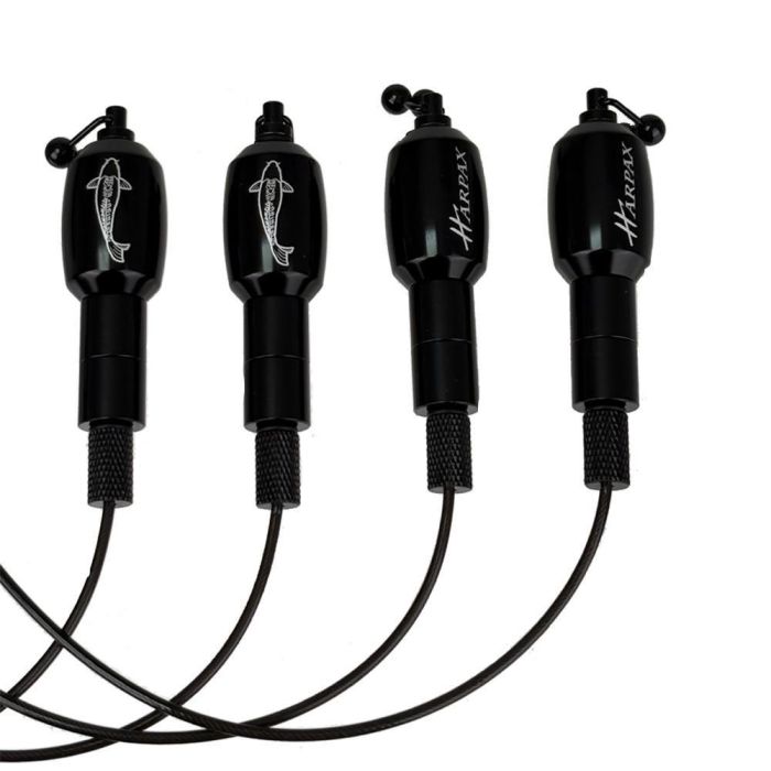 Set 4 Hangere Carp Pro Harpax BS Bite Indicator, Negru 2