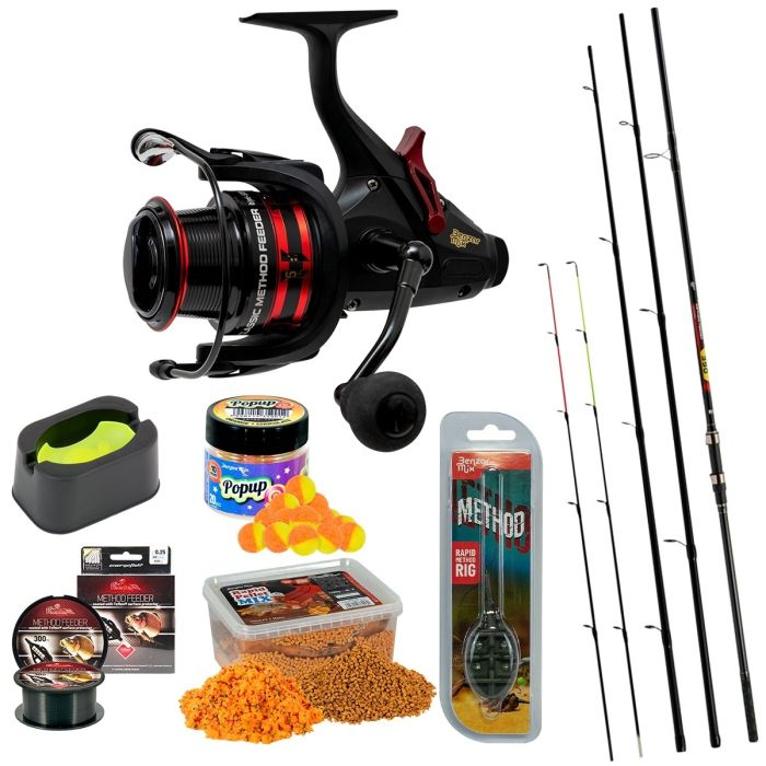 Set Benzar Classic Method Feeder 3.90m, Lanseta + Mulineta + Nada + Fir + Montura + Matrita