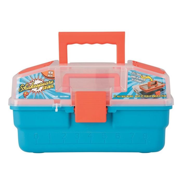 Set Spinning Valigeta pentru Copii Skakespeare Cosmic Tackle Box, Orange, 18.5x32x18cm