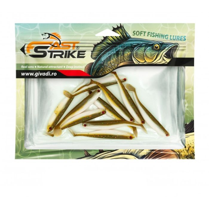 Shad Fast Strike Bionic Soft Perch, White Belt 011, 5cm, 1g, 10bucblister 2