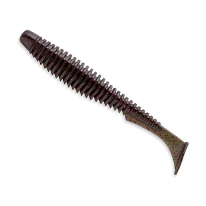Shad FishUp U-Shad 2", Culoare 050 Green Pumpkin Brown/Red & Purple, 5cm, 10buc/plic