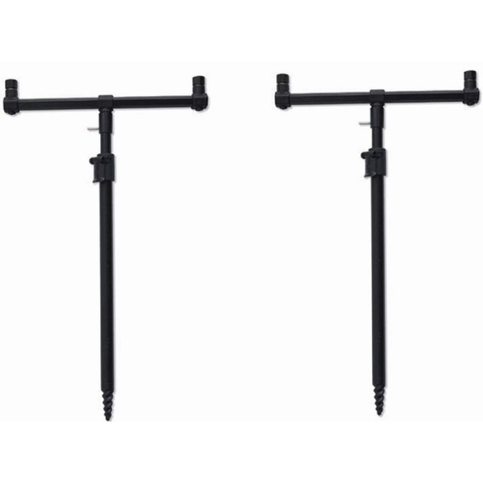 Suport Dublu pentru Lansete Carp Spirit 2/4 Rod Support Set, 30x65-100cm, 2 picheti + 2 buzzbari