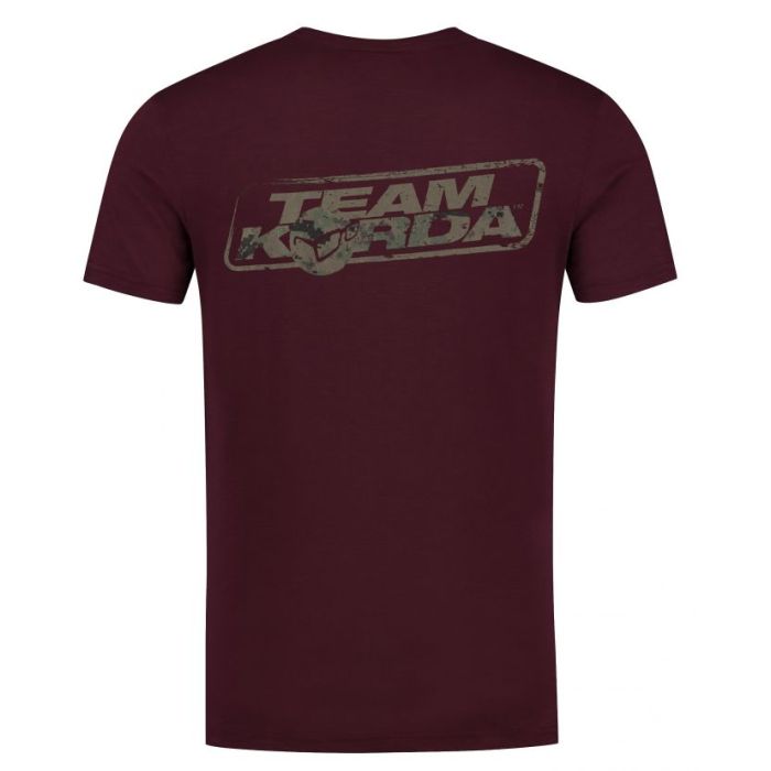Tricou Korda TK Digi Kamo Tee, Burgundy 2