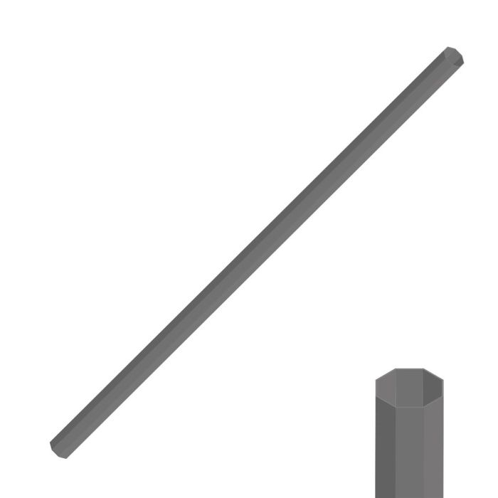 Tub Protectie Octogonal Rive pentru Lansete si Kit-uri, Smoke Grey, 182cm, Ø50mm