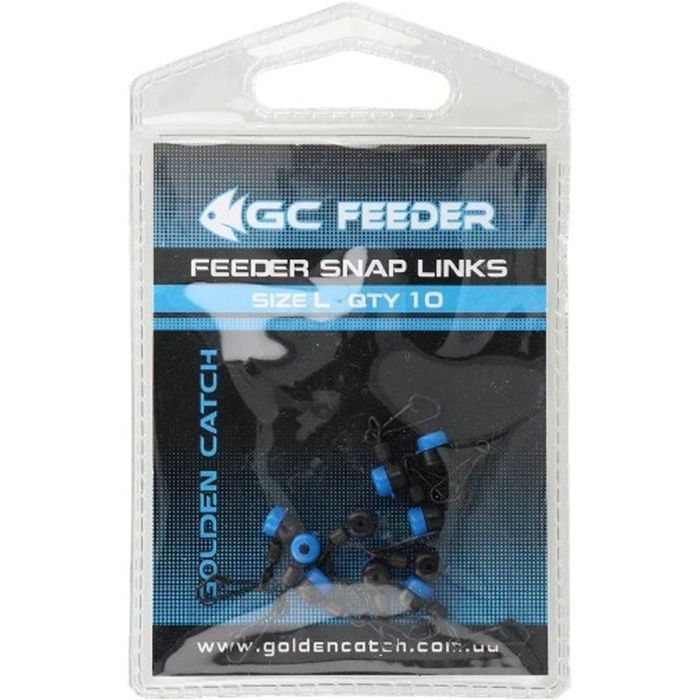Vartej cu Margea Culisanta si Agrafa Golden Catch Feeder Snap Links, 10buc/plic