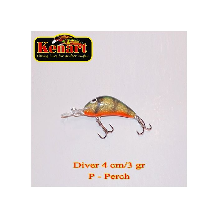 Воблер Kenart Diver Floating, Perch, 4cm, 3g